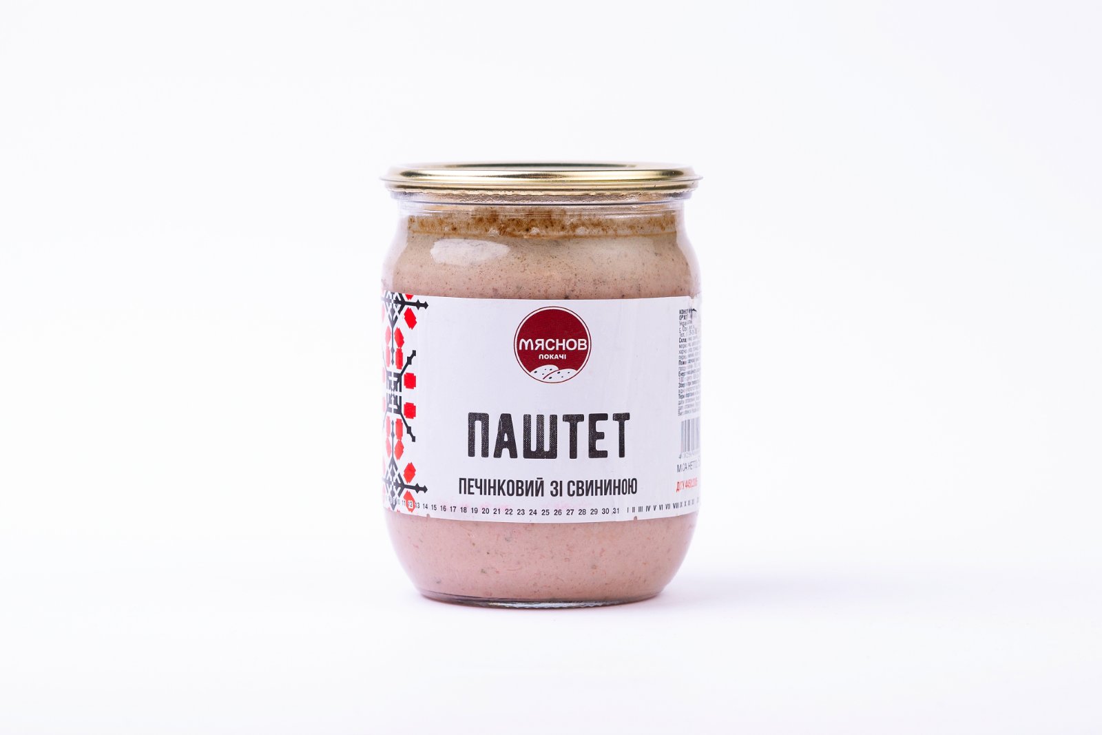 Паштет Печінковий зі Свининою ТМ Мяснов скло 500г